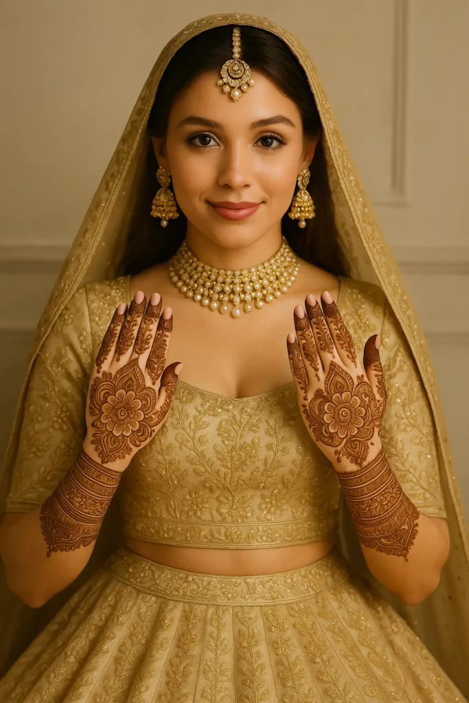 Punjabi Royal Front Hand Mehndi Design