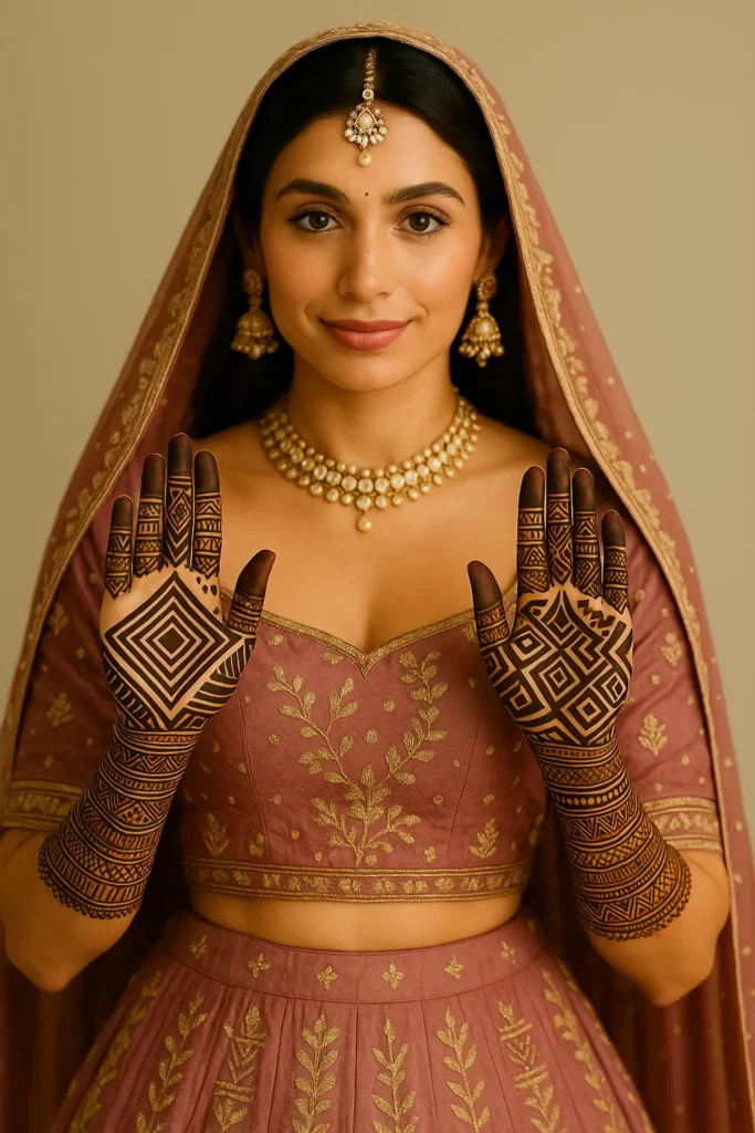 Punjabi Royal Front Hand Mehndi Design
