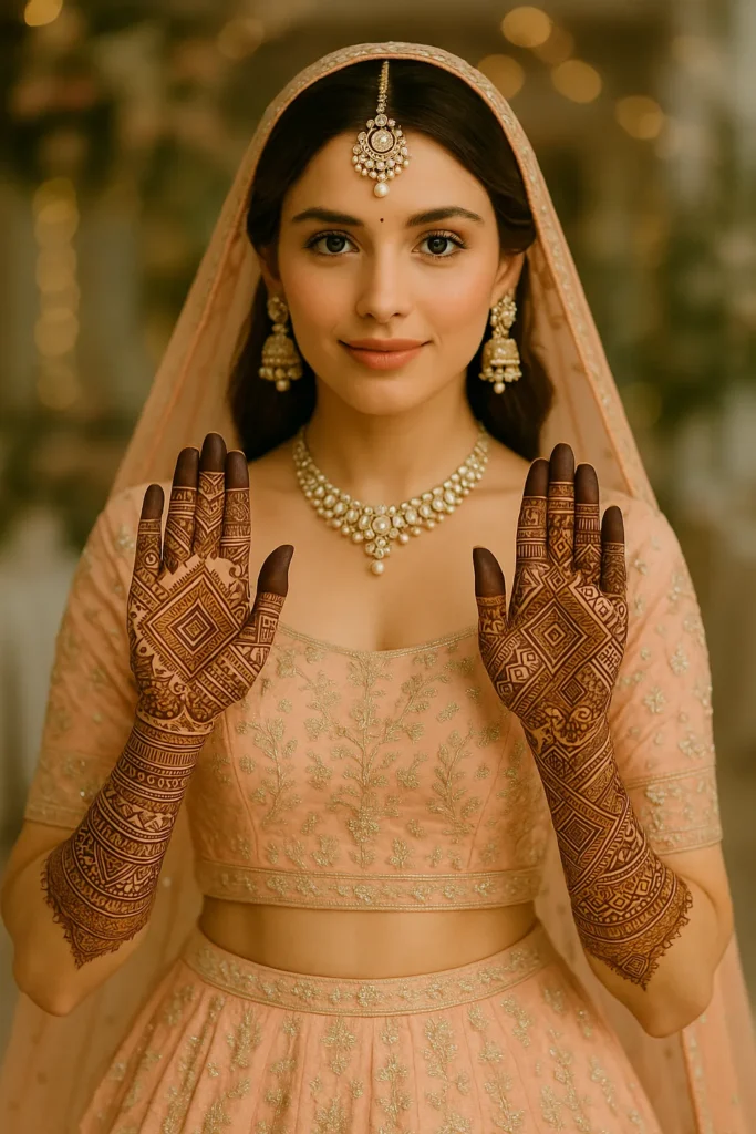 Punjabi Royal Front Hand Mehndi Design