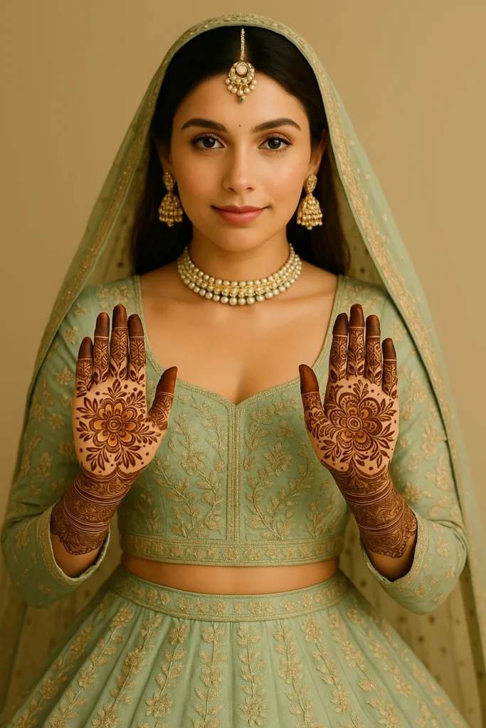 Punjabi Royal Front Hand Mehndi Design