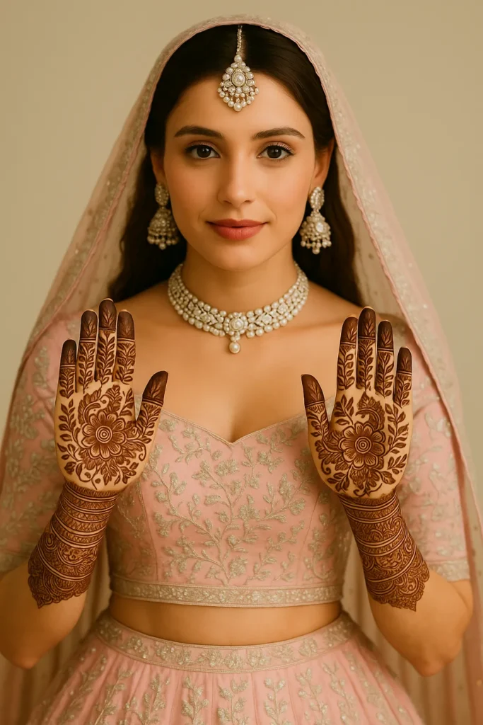 Punjabi Royal Front Hand Mehndi Design