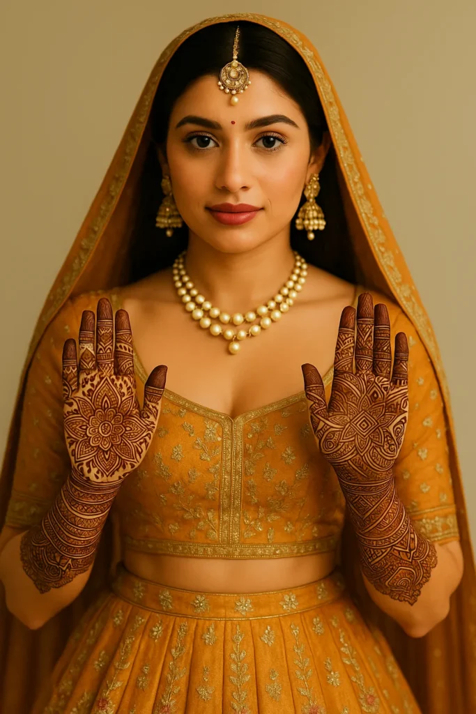 Punjabi Royal Front Hand Mehndi Design 