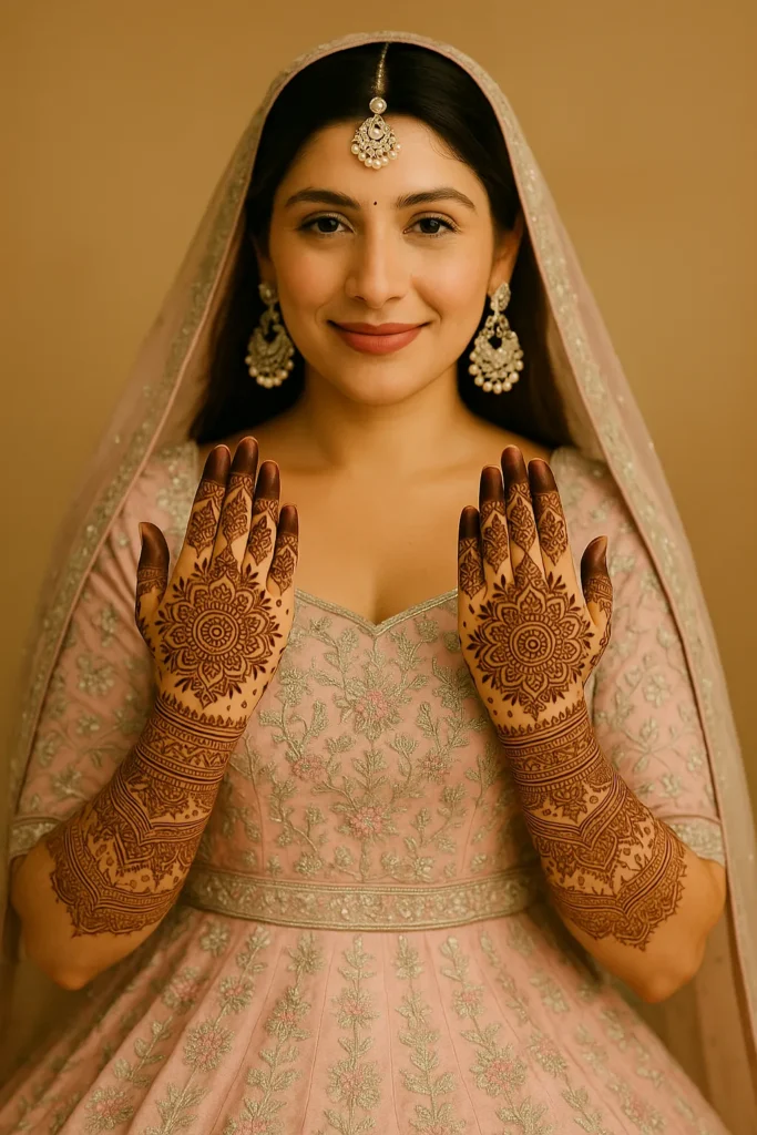 Punjabi Royal Front Hand Mehndi Design