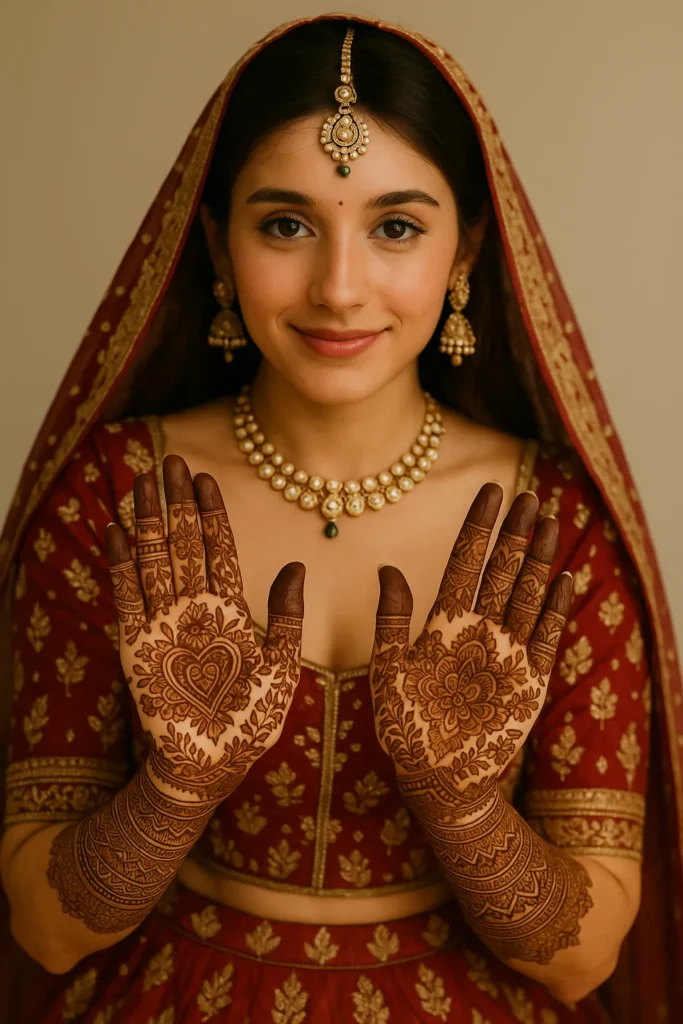 Punjabi Royal Front Hand Mehndi Design