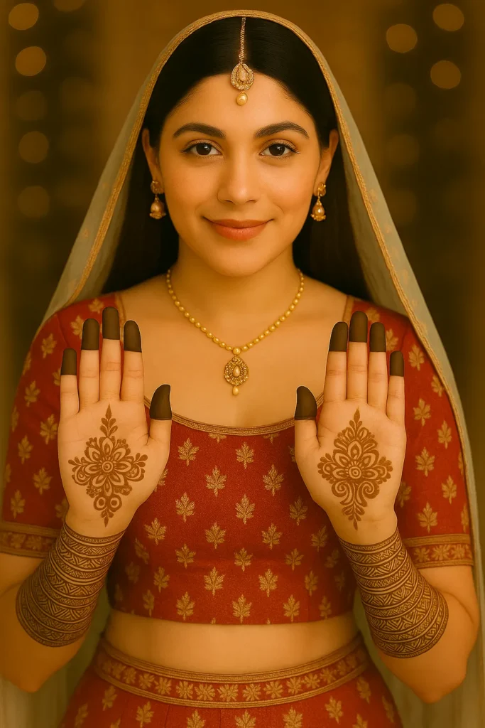 front hand simple mehndi design