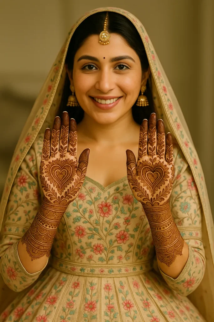 Punjabi Royal Front Hand Mehndi Design