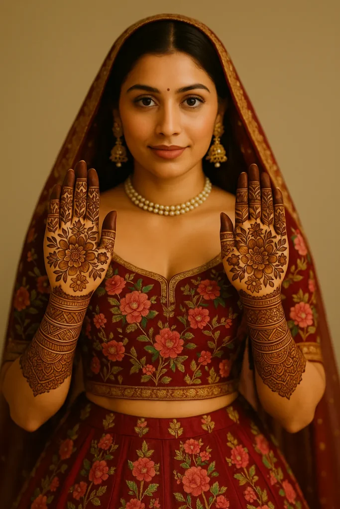 Punjabi Royal Front Hand Mehndi Design
