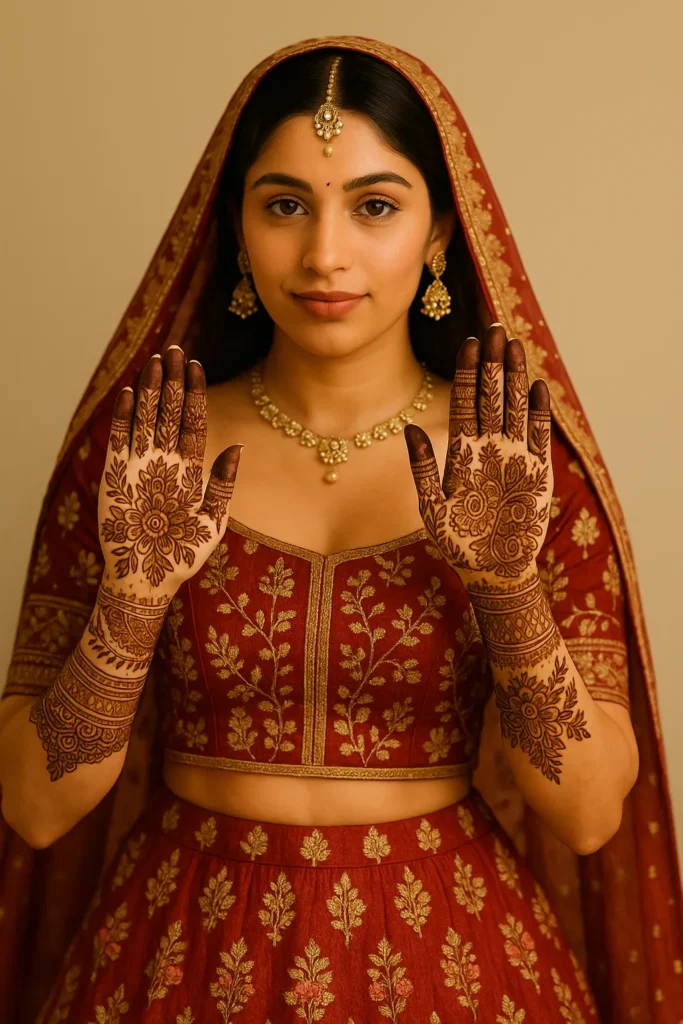 Punjabi Royal Front Hand Mehndi Design