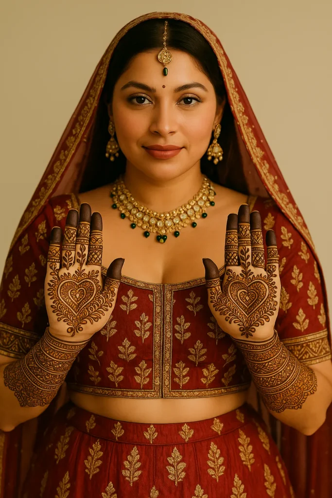 Punjabi Royal Front Hand Mehndi Design