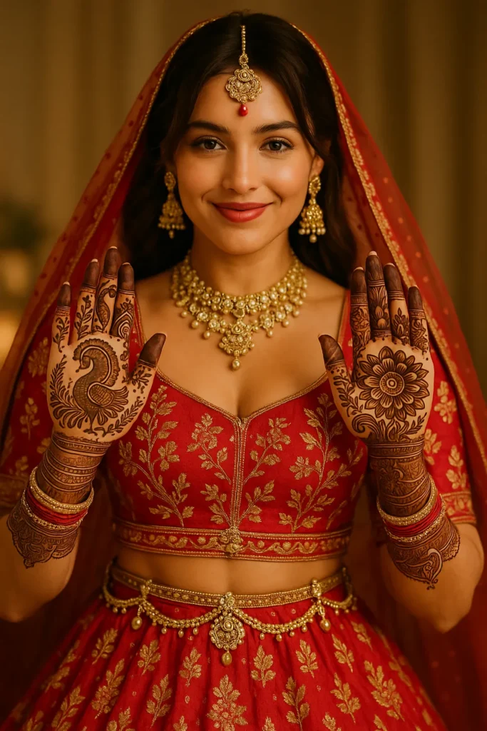 Punjabi Royal Front Hand Mehndi Design 