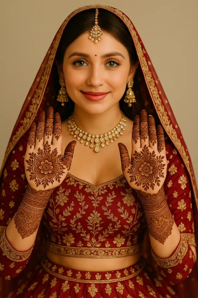 Punjabi Royal Front Hand Mehndi Design