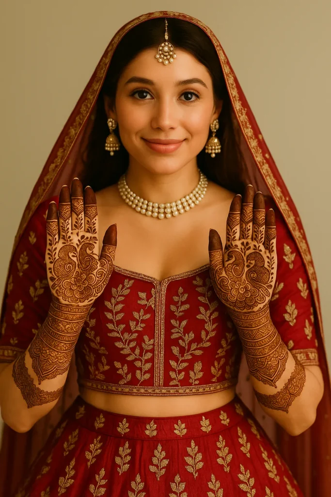 Punjabi Royal Front Hand Mehndi Design