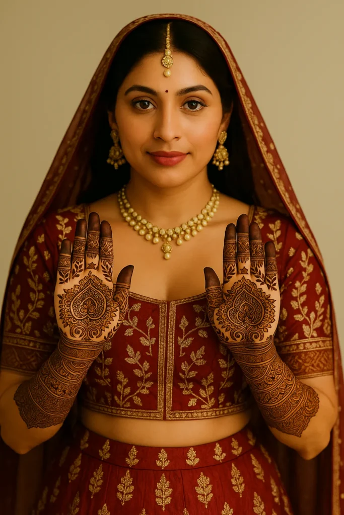 Punjabi Royal Front Hand Mehndi Design
