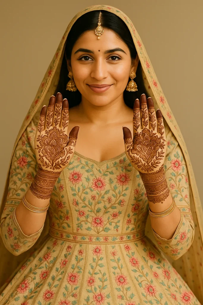 Punjabi Royal Front Hand Mehndi Design