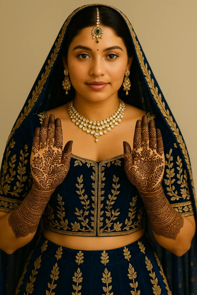  Punjabi Royal Front Hand Mehndi Design