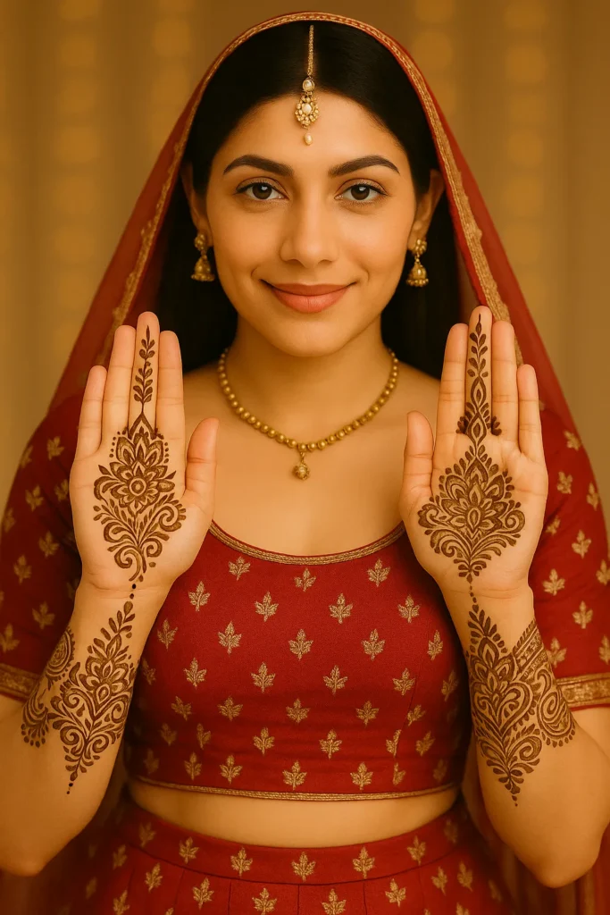 front hand simple mehndi design