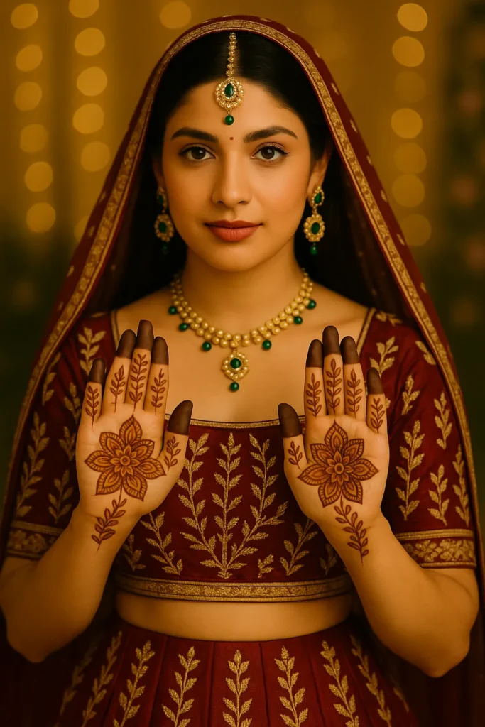 front hand simple mehndi design