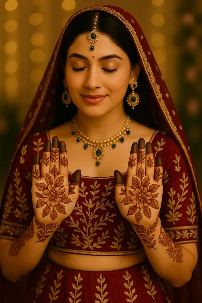 front hand simple mehndi design