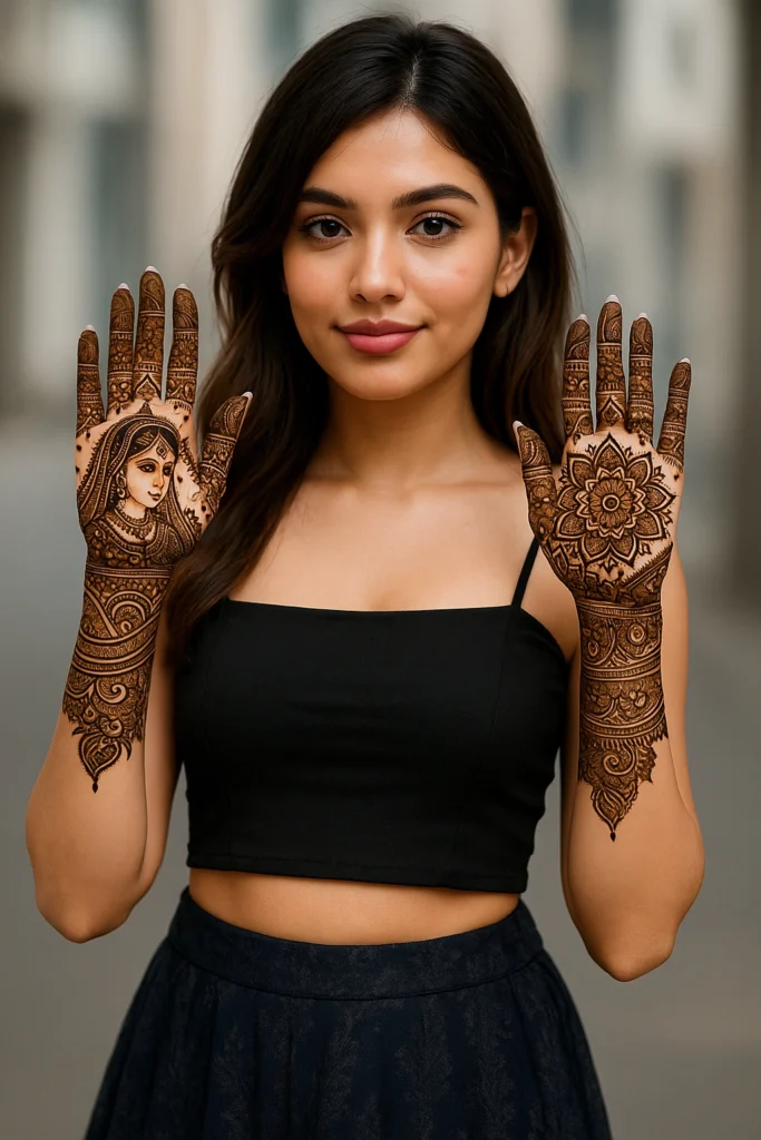 royal front hand mehndi design