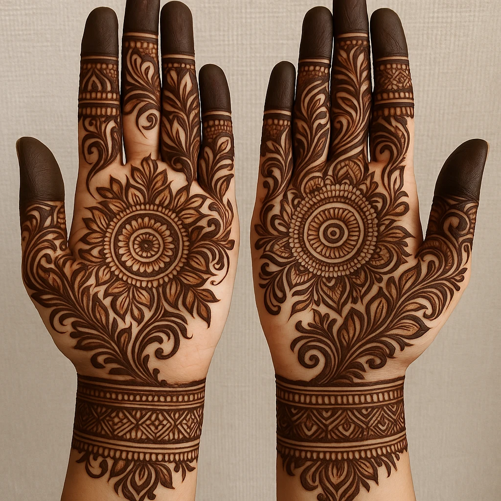 Royal Front Hand Mehndi Design