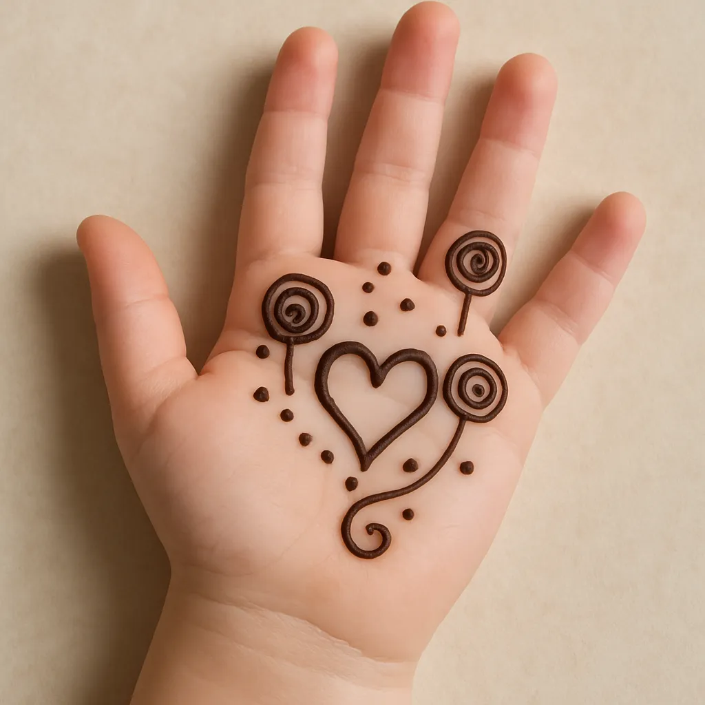 Simple Mehndi Designs For Kids