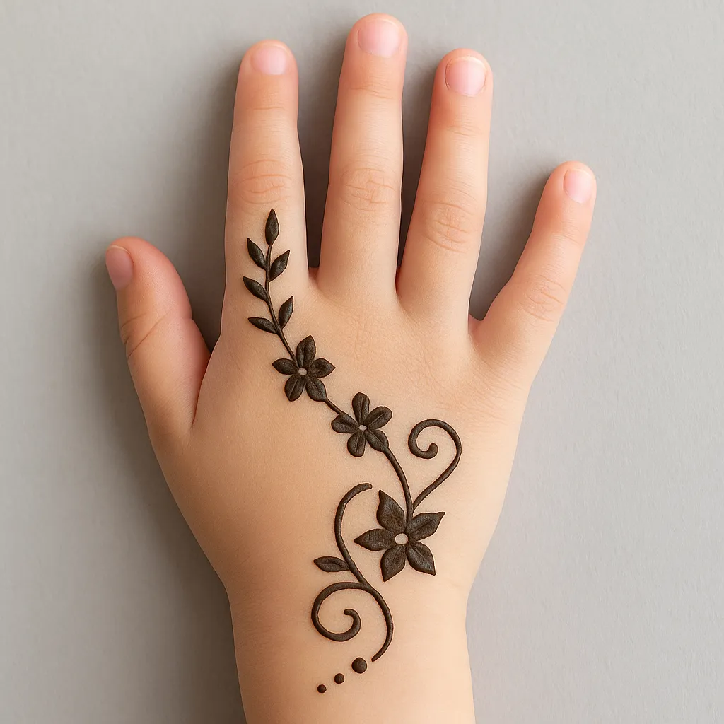 Simple Mehndi Designs For Kids