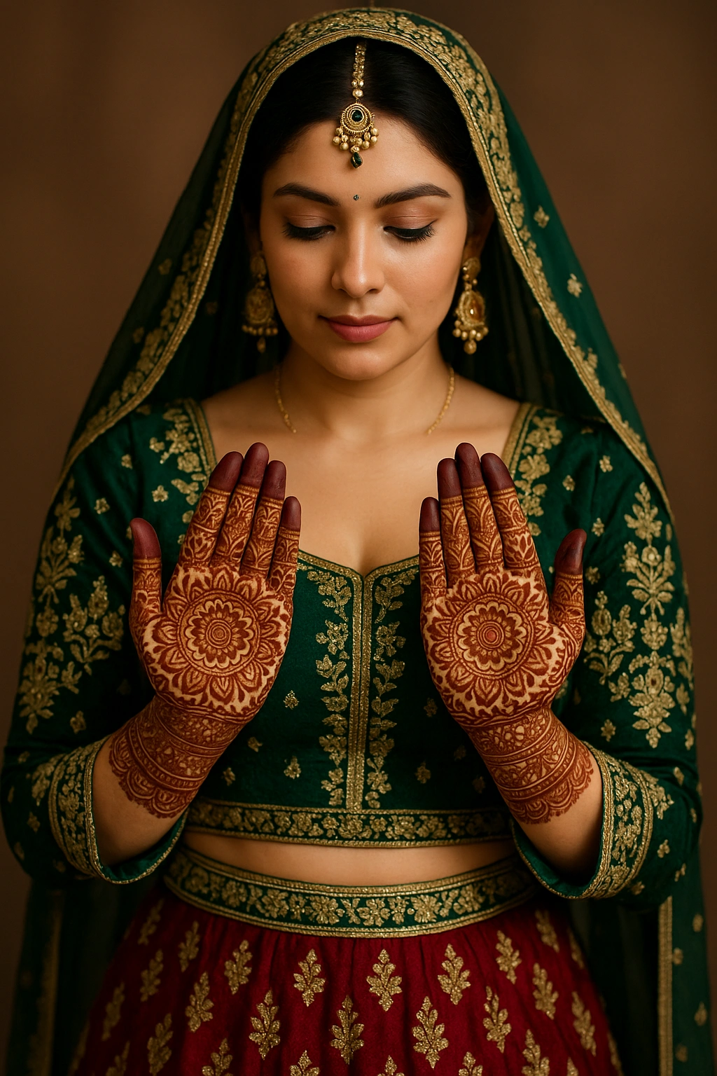 Punjabi Royal Front Hand Mehndi Design