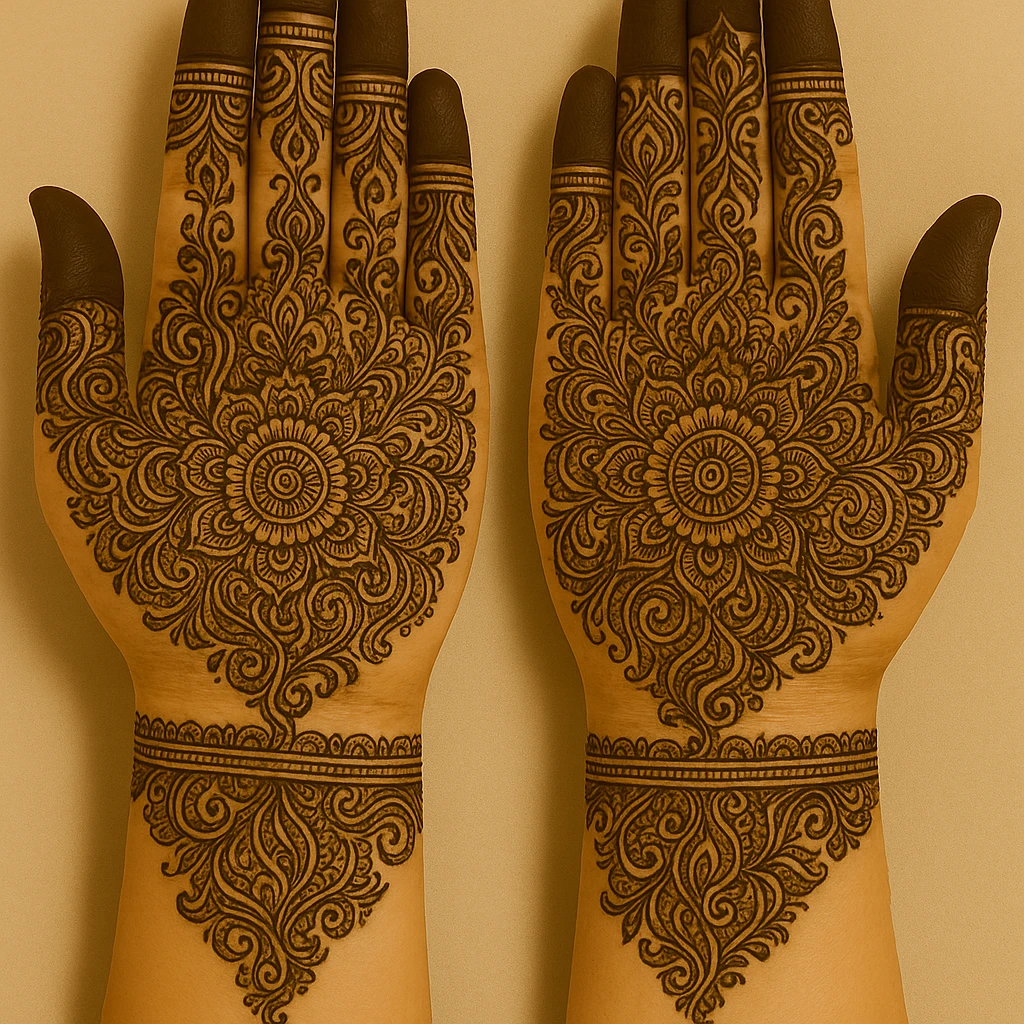 Royal Front Hand Mehndi Design