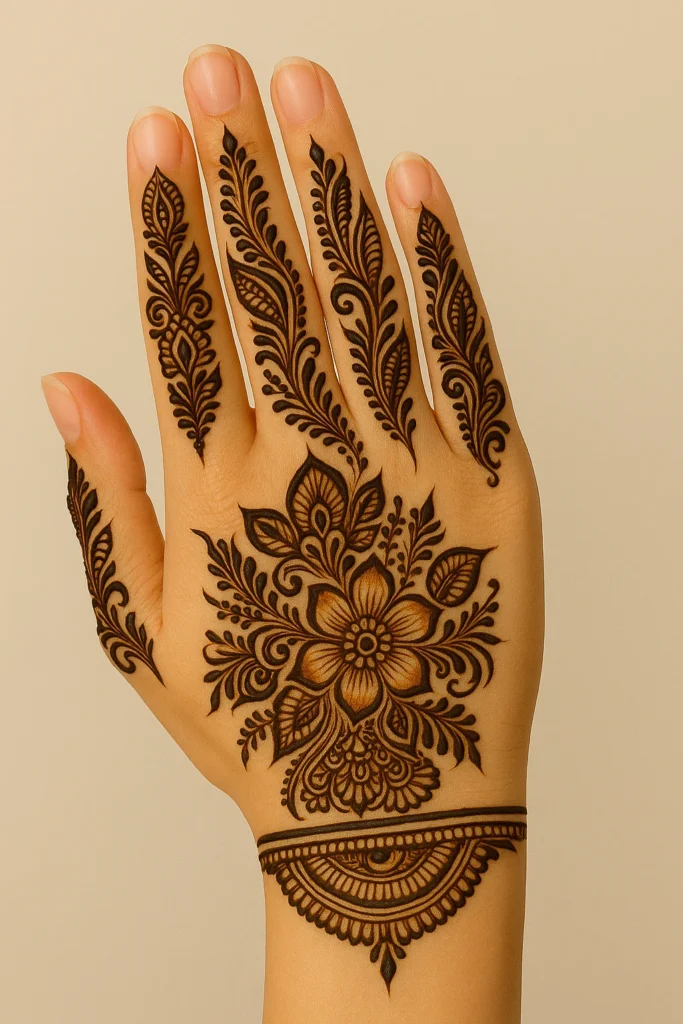 Royal Front Hand Mehndi Design