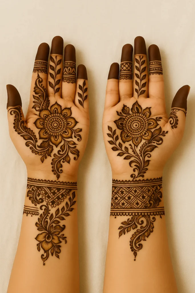 Royal Front Hand Mehndi Design
