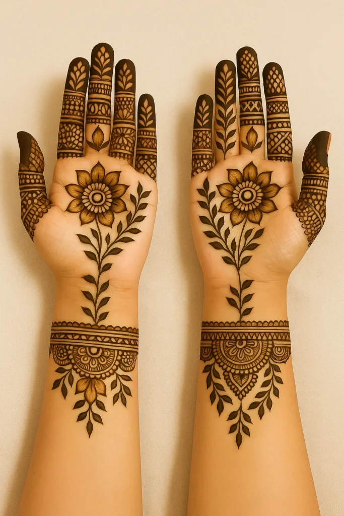 Royal Front Hand Mehndi Design