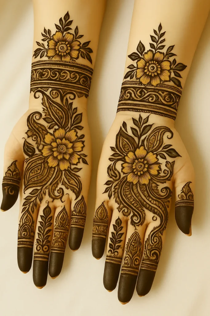 Royal Front Hand Mehndi Design