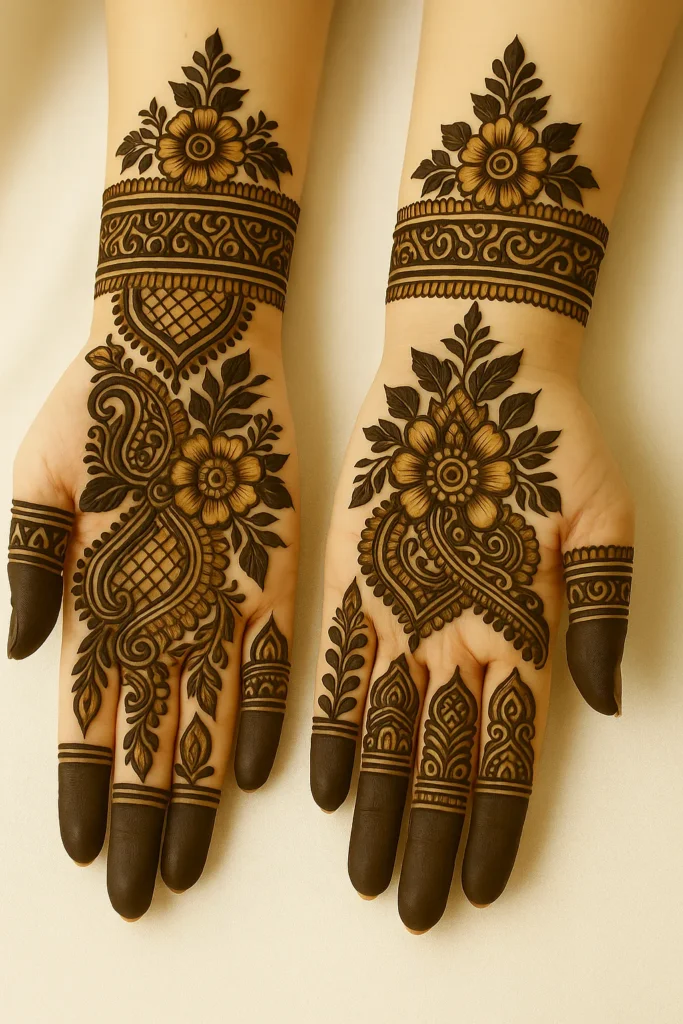 Royal Front Hand Mehndi Design