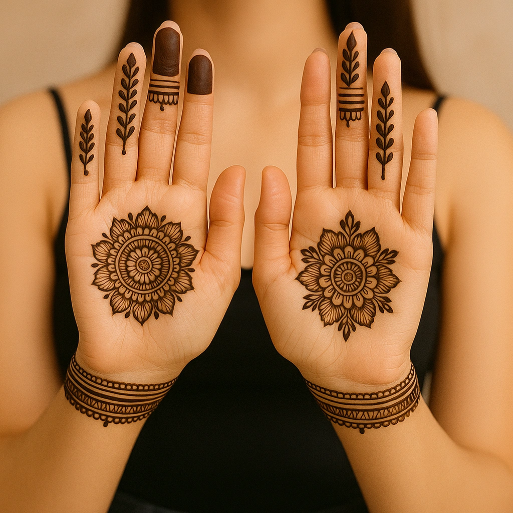 royal front hand mehndi design