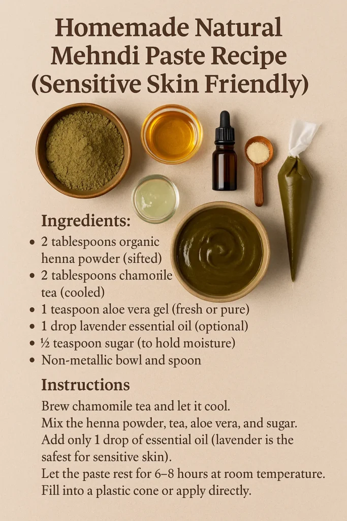 Mehndi for Sensitive Skin