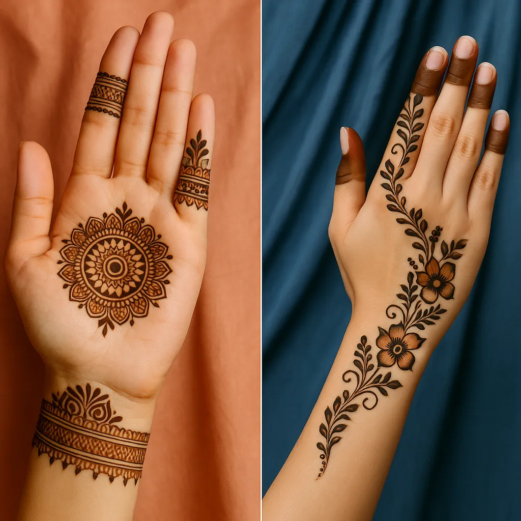Front Hand vs Back Hand Mehndi