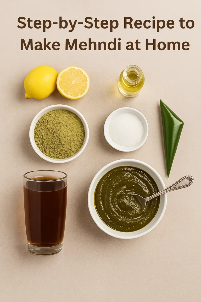 Step-by-Step Recipe to Make Mehndi at Home
