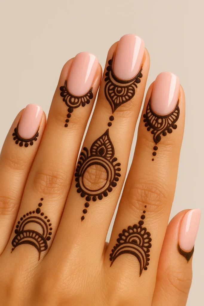 Mehndi Around Nails